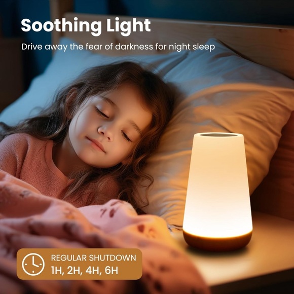 Brand New Touch Lamp, Portable Table Sensor Control Bedside Lamps/White - Picture 3 of 8